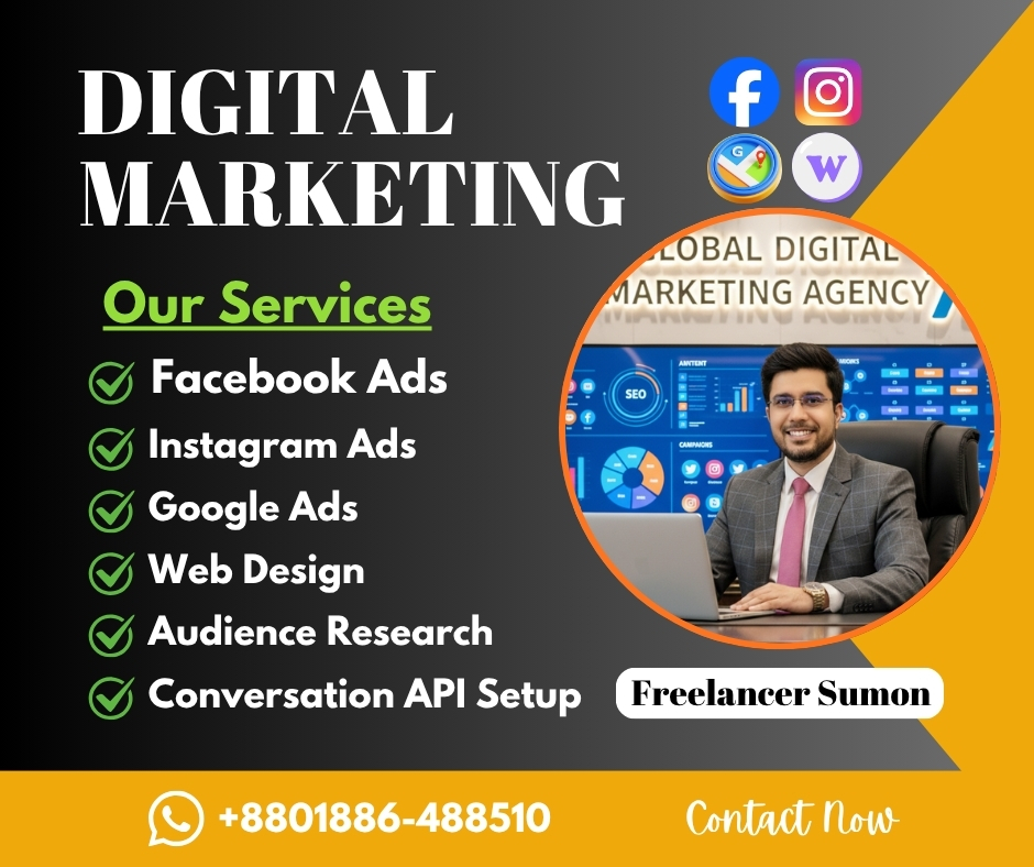 digital marketing facebook ads google ads instagram ads seo